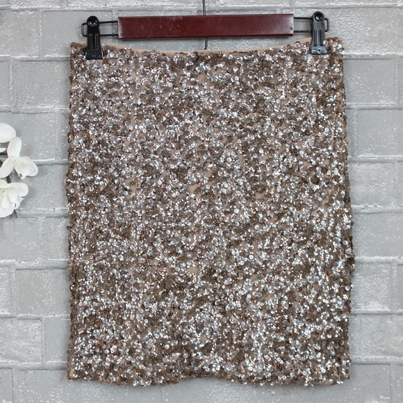 Free People Sequin Zip Front Mini Skirt NWOT - Picture 5 of 8